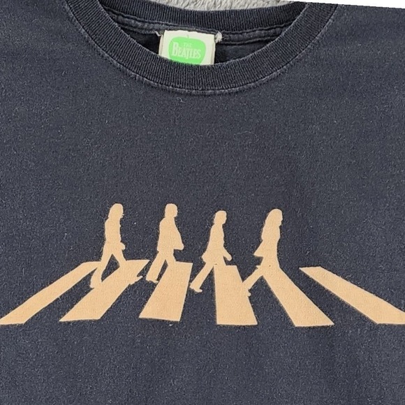 The Beatles Other - The Beatles Shirt Mens 2XL Black Abbey Road Crosswalk Graphic Band Tee Y2K 2005